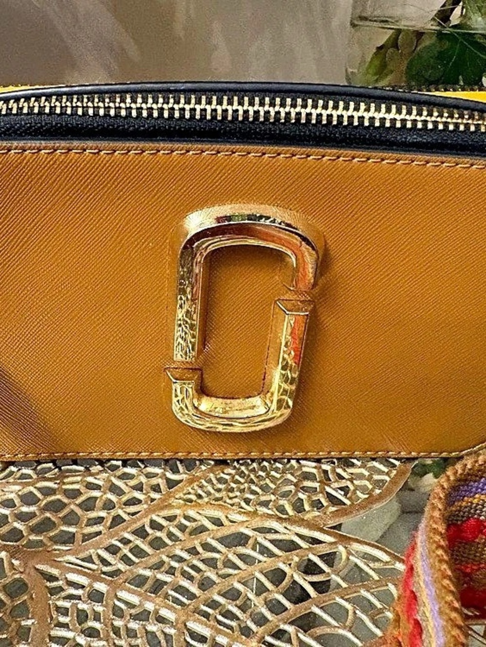 Marc Jacobs The Snapshot Camera Bag Crossbody Brown & Red